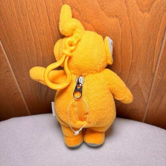 Teletubbies Laa-Laa Clip-On Plush Backpack Buddy Yellow Doll Vintage Toy - Picture 3 of 4